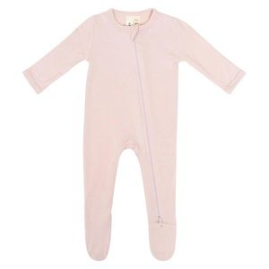 Kyte baby bamboo zippered footie 18-24 months blush